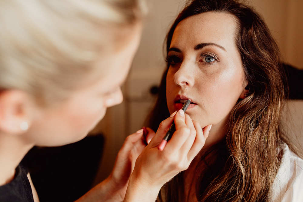 Bride Bridal Make Up Mannington Gardens Wedding Cara Zagni Photography