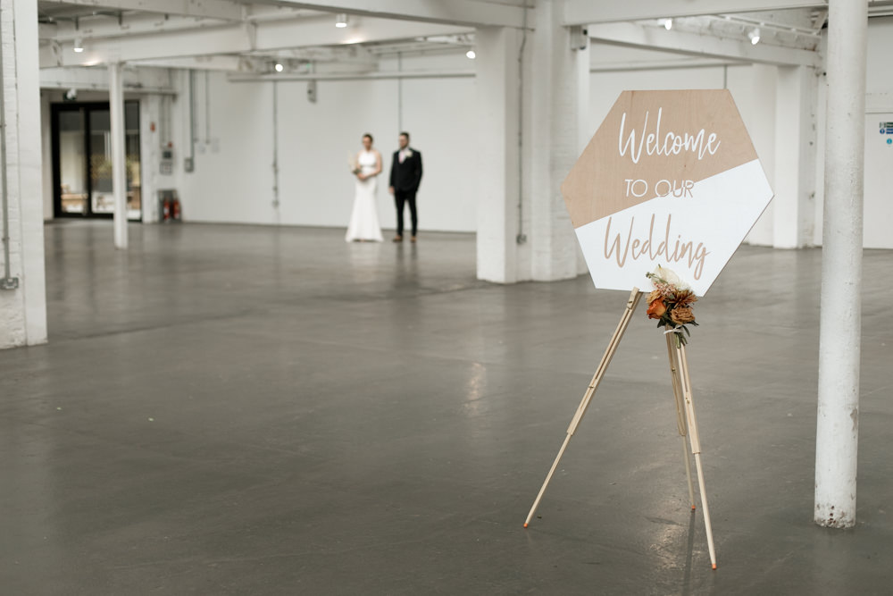Hexagon Geometric Welcome Sign Pink Modern Moroccan Wedding Ideas Emma Louise Photography