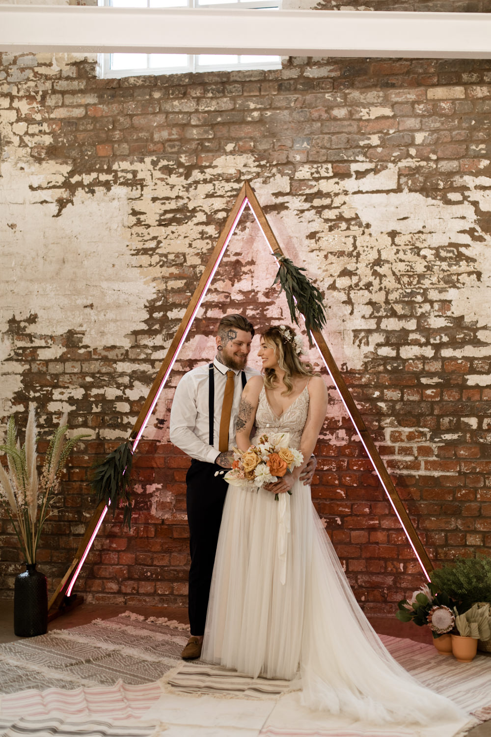 Dress Gown Bride Bridal Maggie Sottero Floaty Tulle Beaded Straps Train Moroccan Wedding Ideas Emma Louise Photography