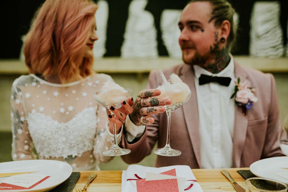 Cocktails Drinks Candyfloss Neon Sign Wedding Ideas State Of Love and Trust Photography