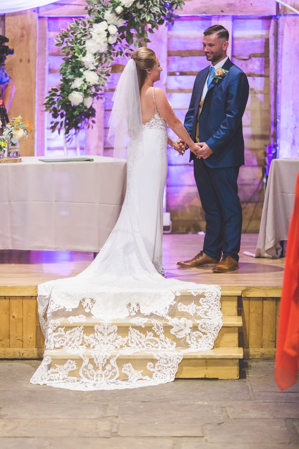 Priory Little Wymondley Wedding Milk Bottle Photography Dress Gown Bride Bridal Enzoani Mckinley Lace Fitted Straps Veil Train