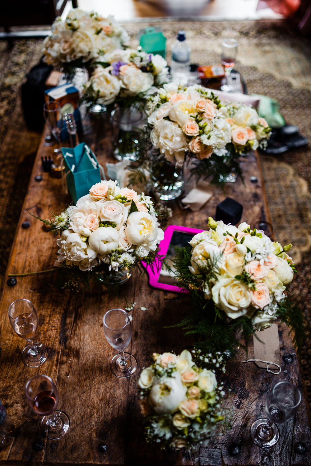 Bouquets Flowers Rose Secret Garden Wedding James Powell Photography
