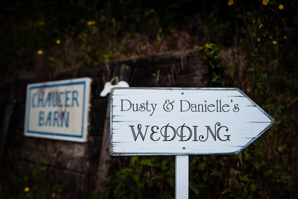 Sign Signpost Signs Secret Garden Wedding James Powell Photography