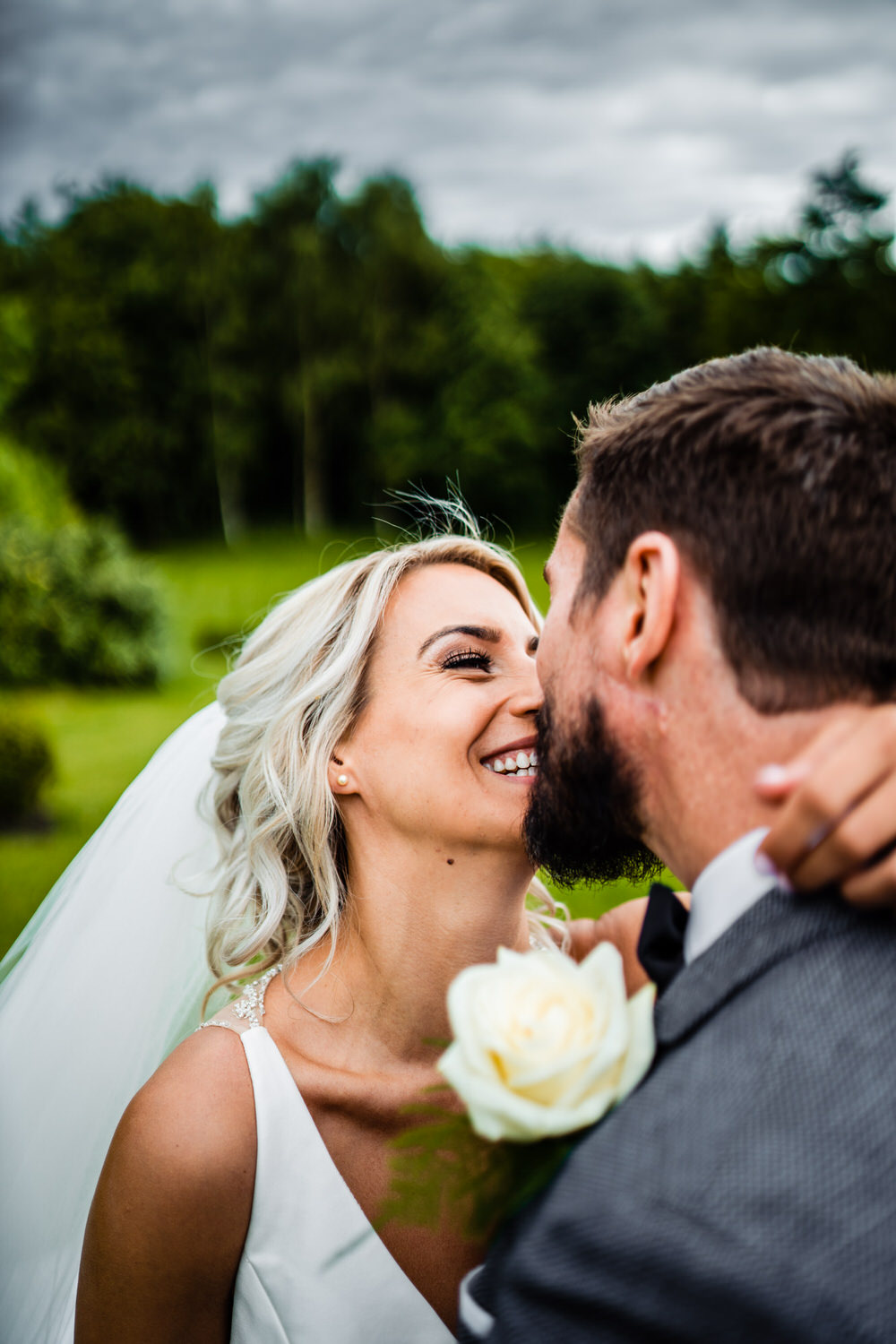Bride Bridal Hair Style Up Do Veil Secret Garden Wedding James Powell Photography