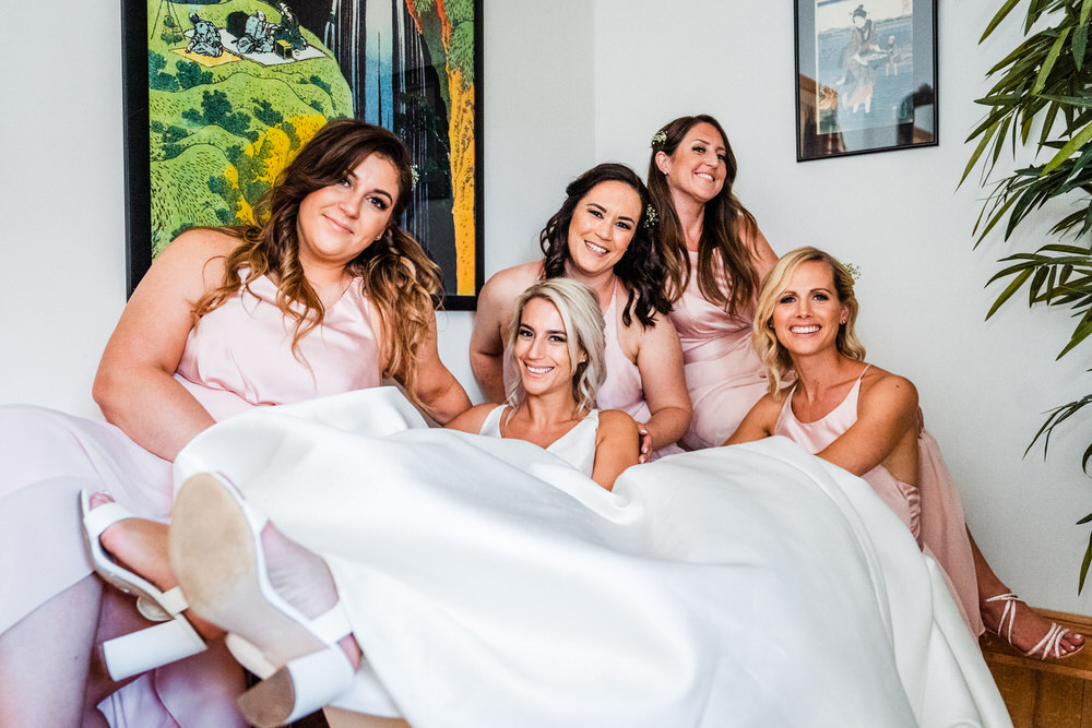 Pink Bridesmaid Dress Dresses Bridesmaids Secret Garden Wedding James Powell Photography