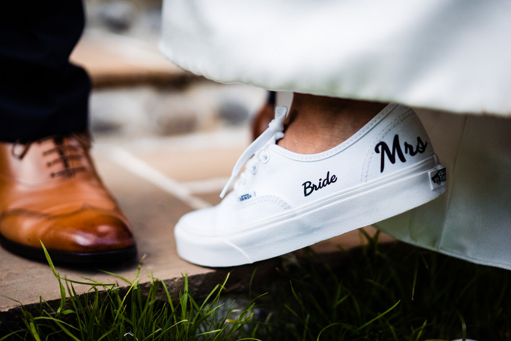 Custom Personalised Trainers Bride Bridal Secret Garden Wedding James Powell Photography