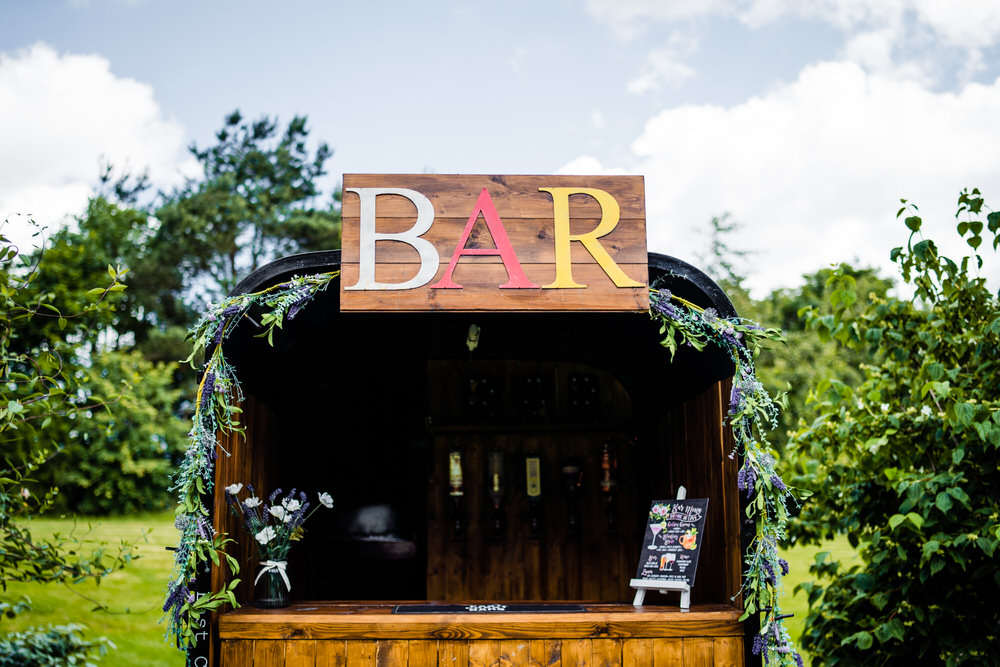 Outdoor Bar Secret Garden Wedding James Powell Photography