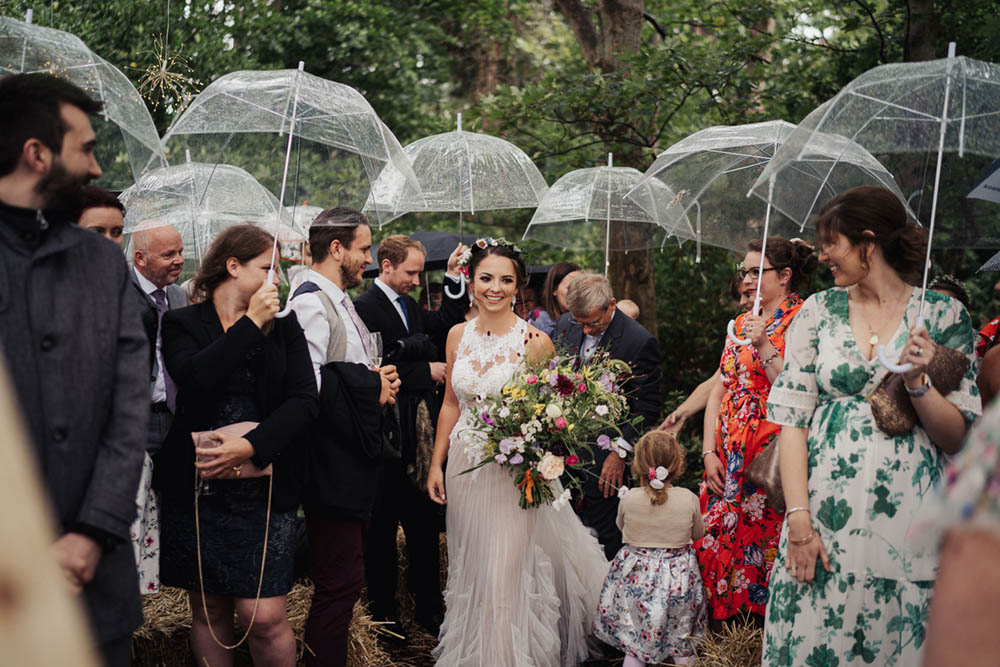 Rainy Storm Outdoor Ceremony Tipi Garden Wedding Kit Myers Photography
