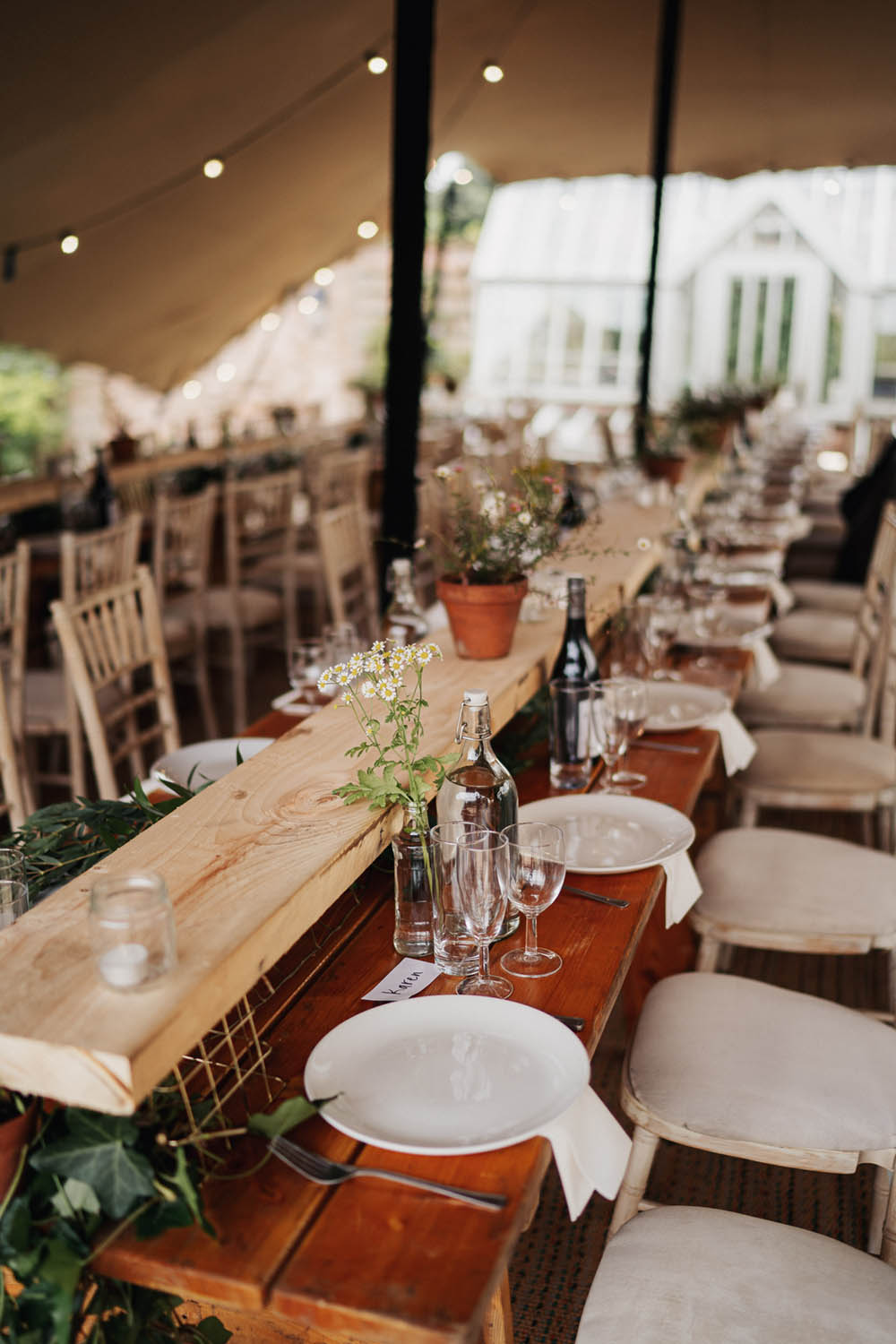 Long Wooden Tables Gold Greenery Planks Wood Timber Serving Platform Sharing Platter Grazing Pot Plants Tipi Garden Wedding Kit Myers Photography