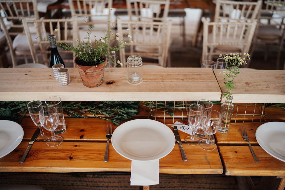 Long Wooden Tables Gold Greenery Planks Wood Timber Serving Platform Sharing Platter Grazing Pot Plants Tipi Garden Wedding Kit Myers Photography