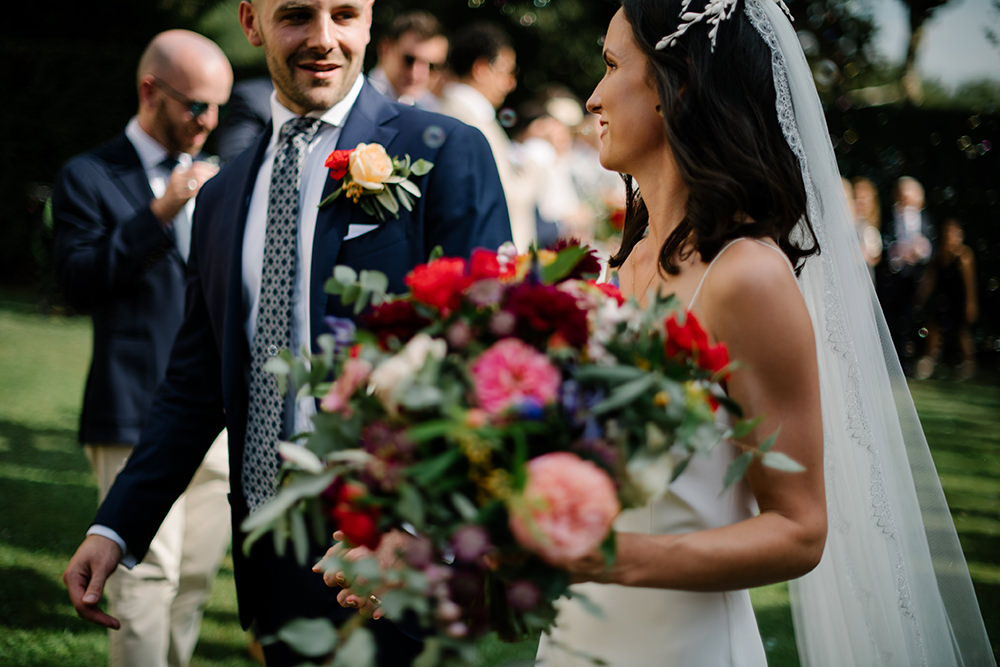 Groom Suit Blue Floral Tie Tuscany Wedding Lelia Scarfiotti