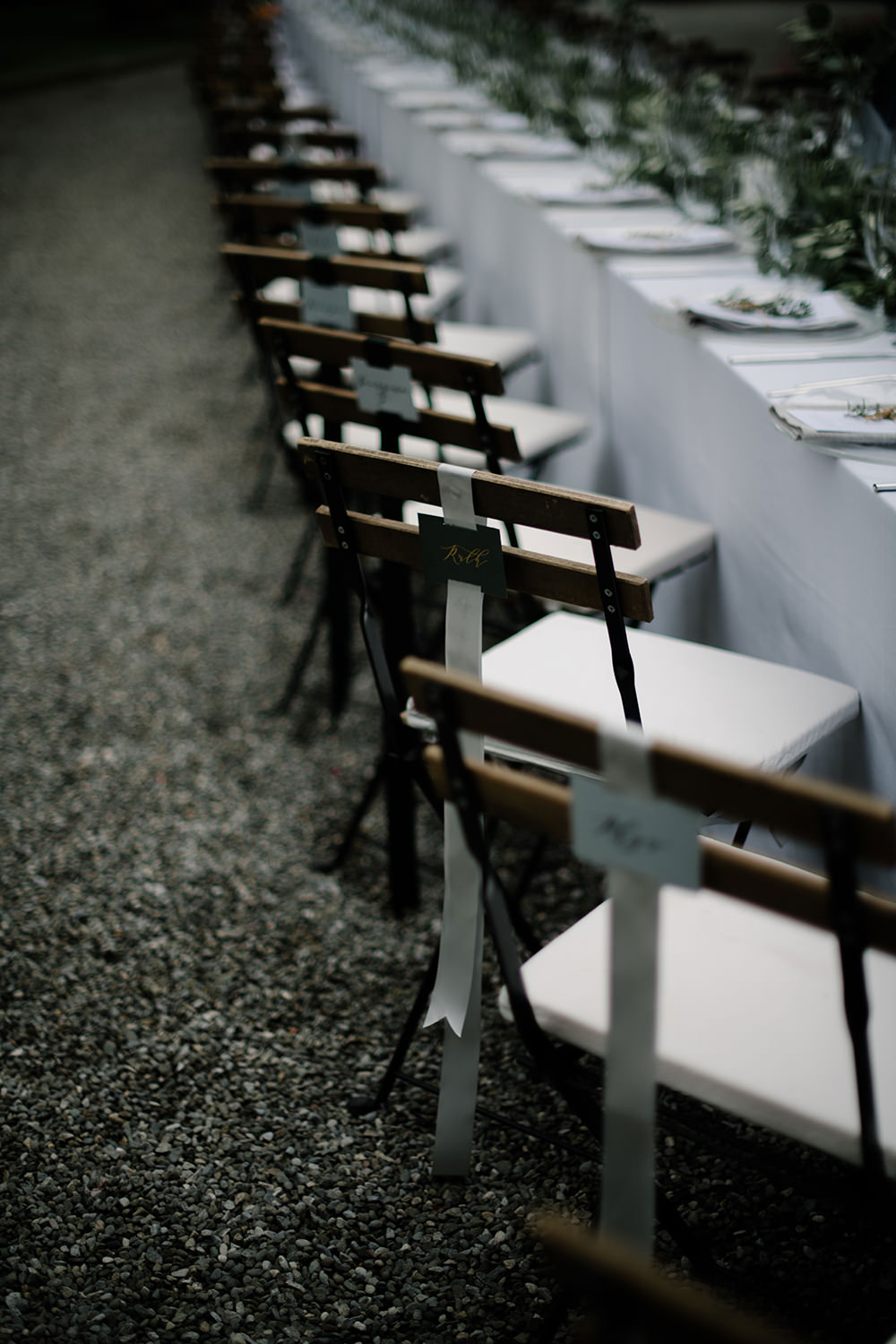 Chair Labels Decor Names Tuscany Wedding Lelia Scarfiotti