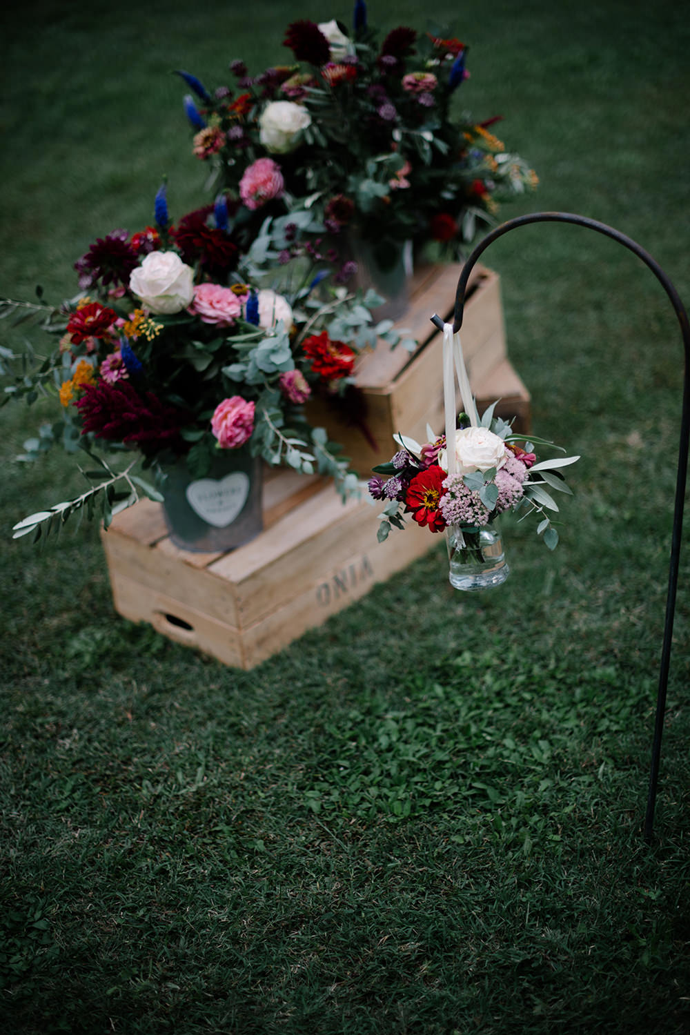 Shepherd's Crook Flowers Aisle Decor Pew End Ceremony Tuscany Wedding Lelia Scarfiotti