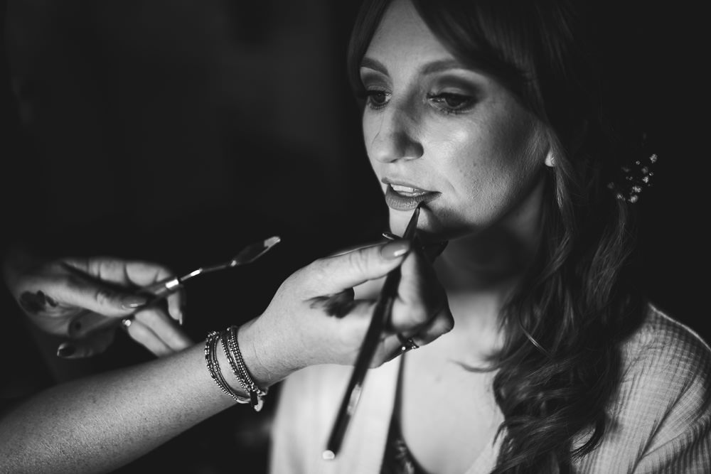 Bride Bridal Make Up Yorkshire Barn Wedding Hayley Baxter Photography