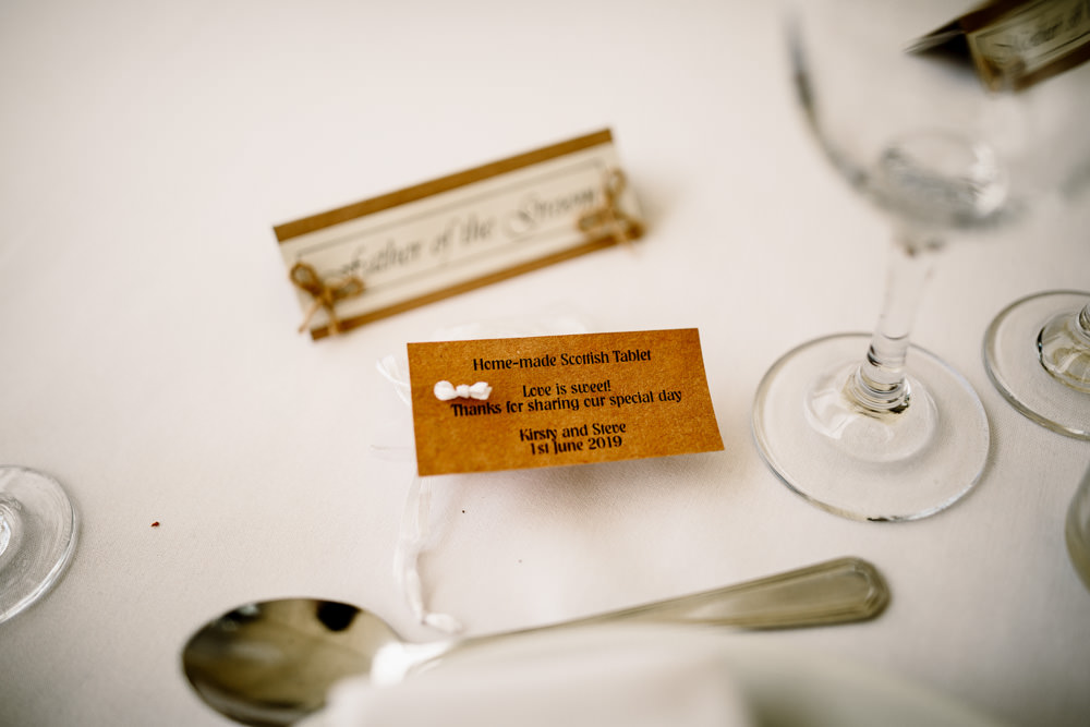 Favour Sweets Scottish Tablet Yorkshire Barn Wedding Hayley Baxter Photography