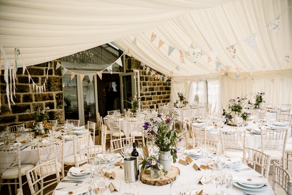 Bunting Yorkshire Barn Wedding Hayley Baxter Photography