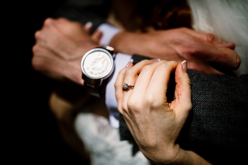 Engagement Ring Solitaire Diamond Yorkshire Barn Wedding Hayley Baxter Photography