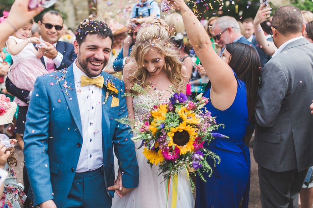 Confetti Bedfordshire Farm Wedding Milkbottle Photography