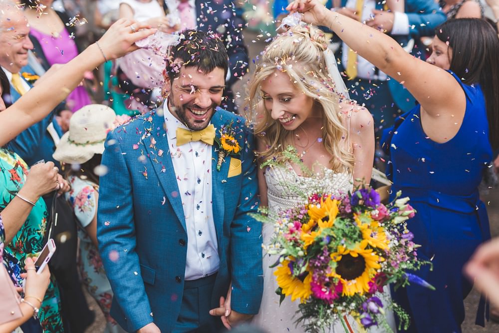 Confetti Bedfordshire Farm Wedding Milkbottle Photography