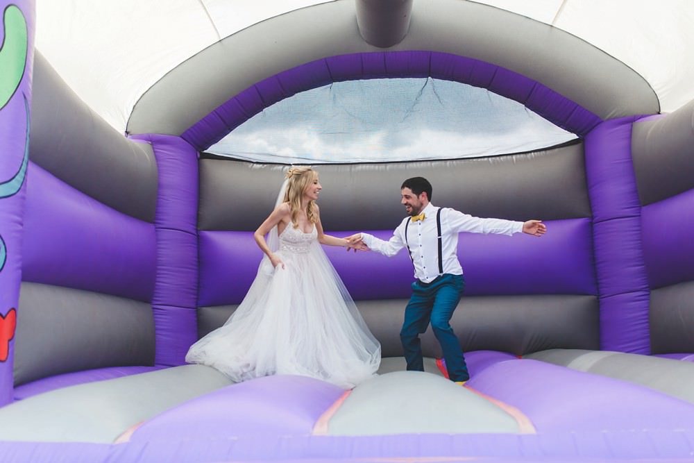 Bouncy Castle Bedfordshire Farm Wedding Milkbottle Photography