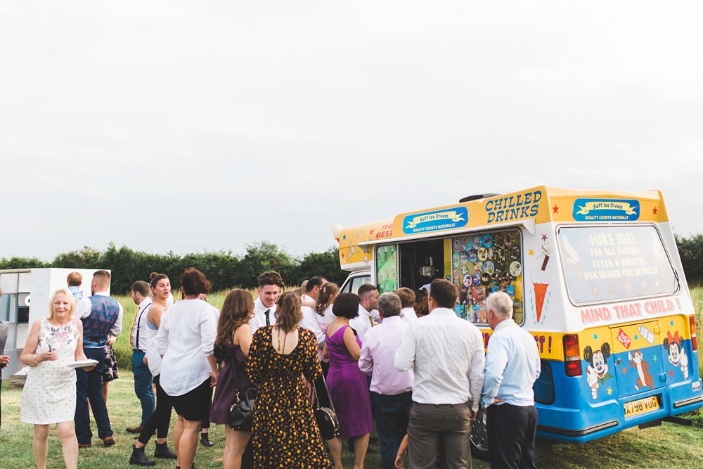 Ice Cream Van Truck Bedfordshire Farm Wedding Milkbottle Photography