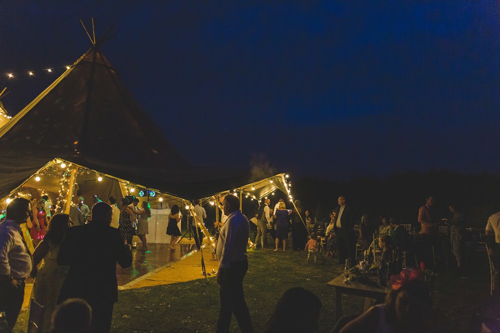 Tipi Lighting Fairy Lights Bedfordshire Farm Wedding Milkbottle Photography