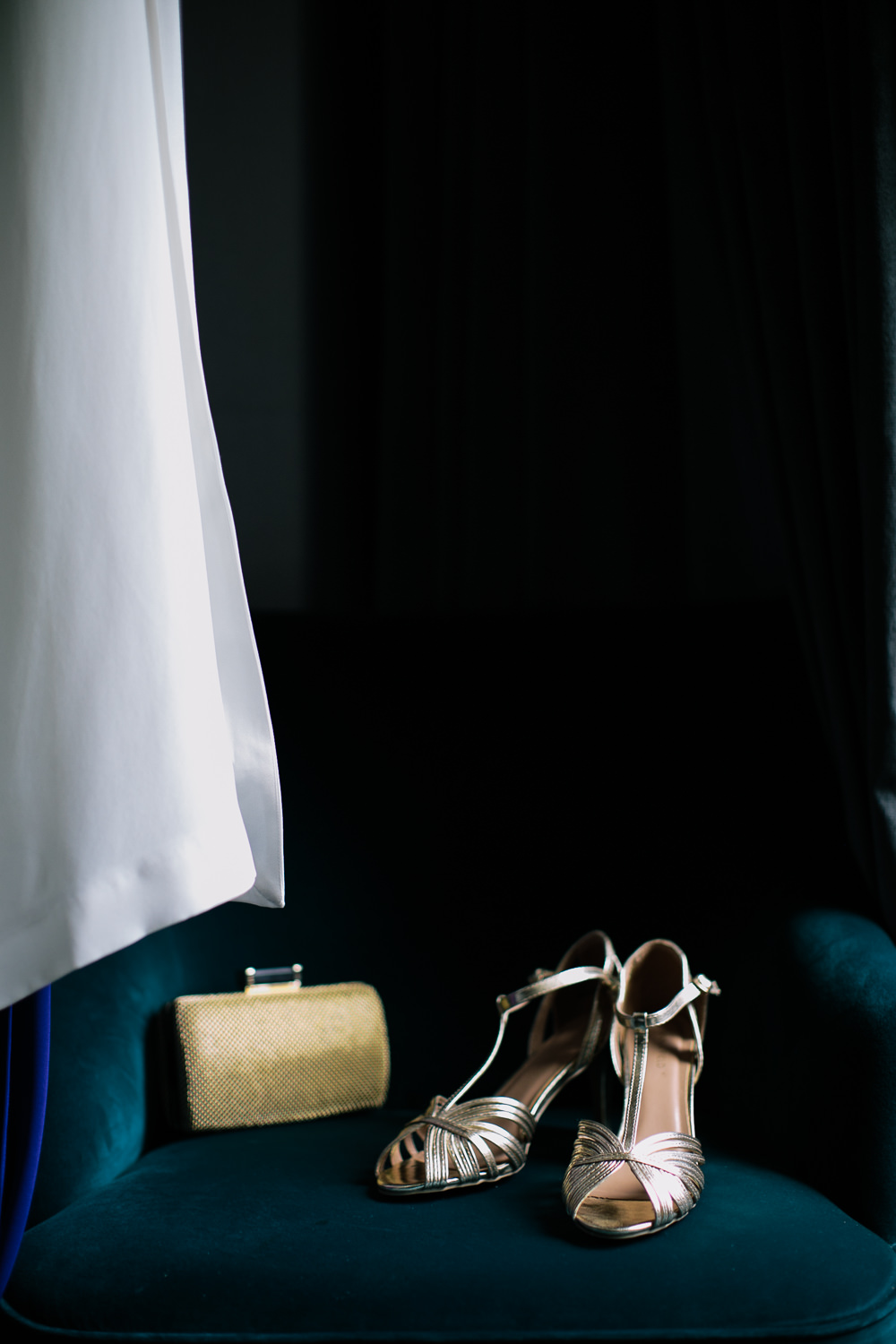 Gold Shoes Bride Bridal Jumpsuit Wedding Emily Jarrett Photography