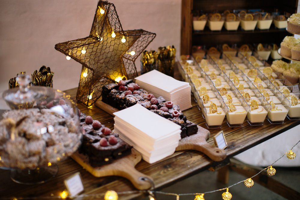 Cake Dessert Table Bridal Jumpsuit Wedding Emily Jarrett Photography
