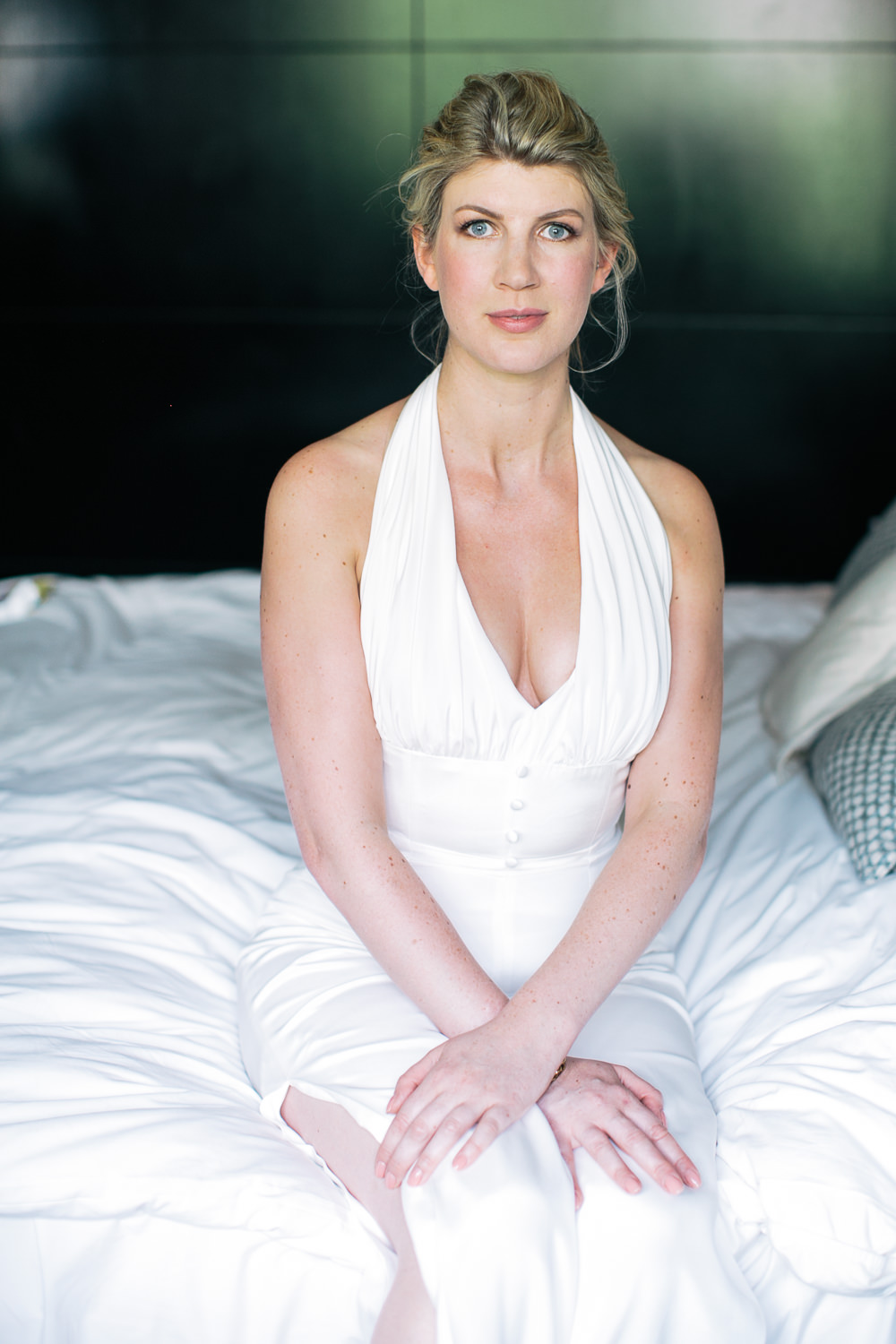 Bride Make Up Bridal Jumpsuit Wedding Emily Jarrett Photography