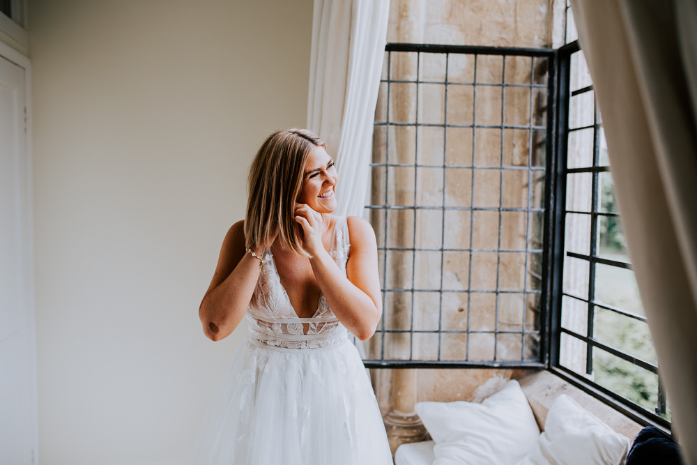 Short Hair Bob Bride Bridal Butley Priory Wedding Sally Rawlins Photography