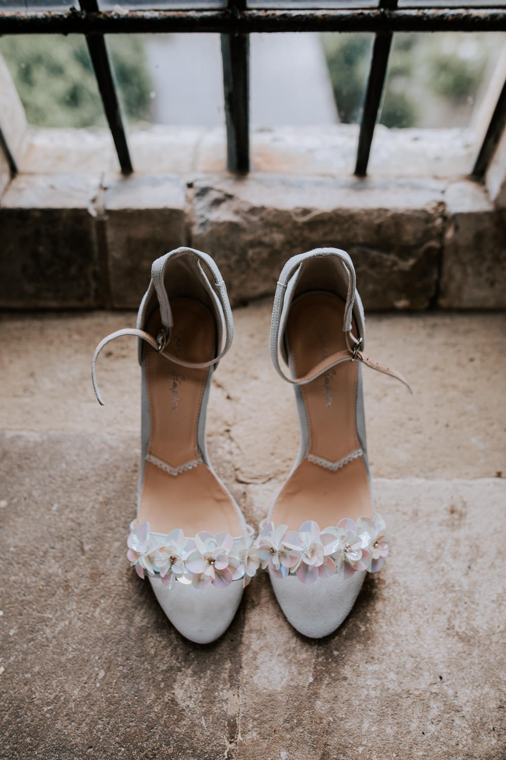 Shoes Bride Bridal Floral Flower Butley Priory Wedding Sally Rawlins Photography