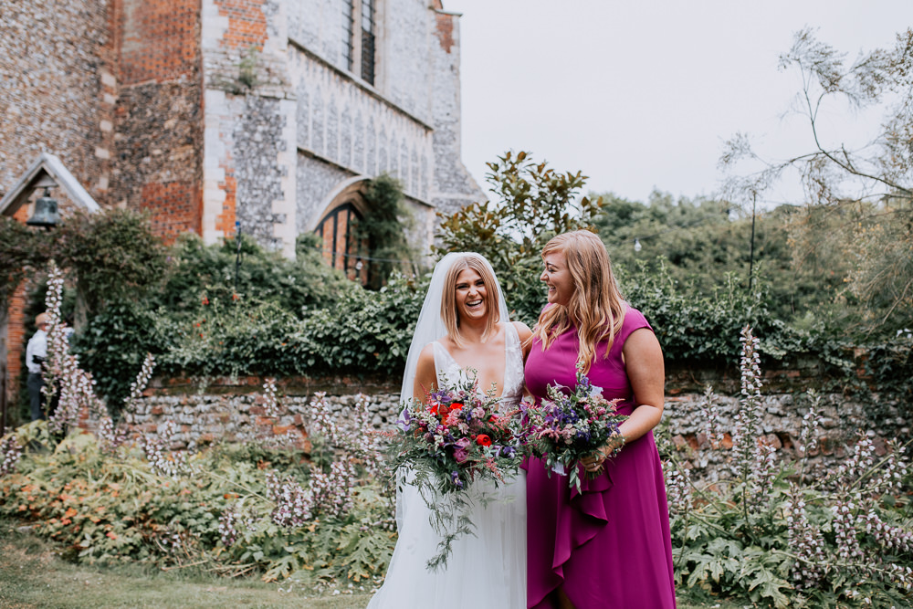Bridesmaid Dress Bridesmaids Dresses Pink Butley Priory Wedding Sally Rawlins Photography