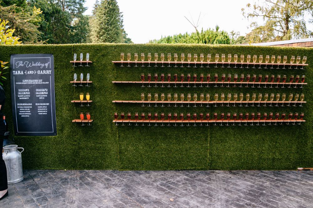 Champagne Wall Carousel Wedding Sarah Legge Photography