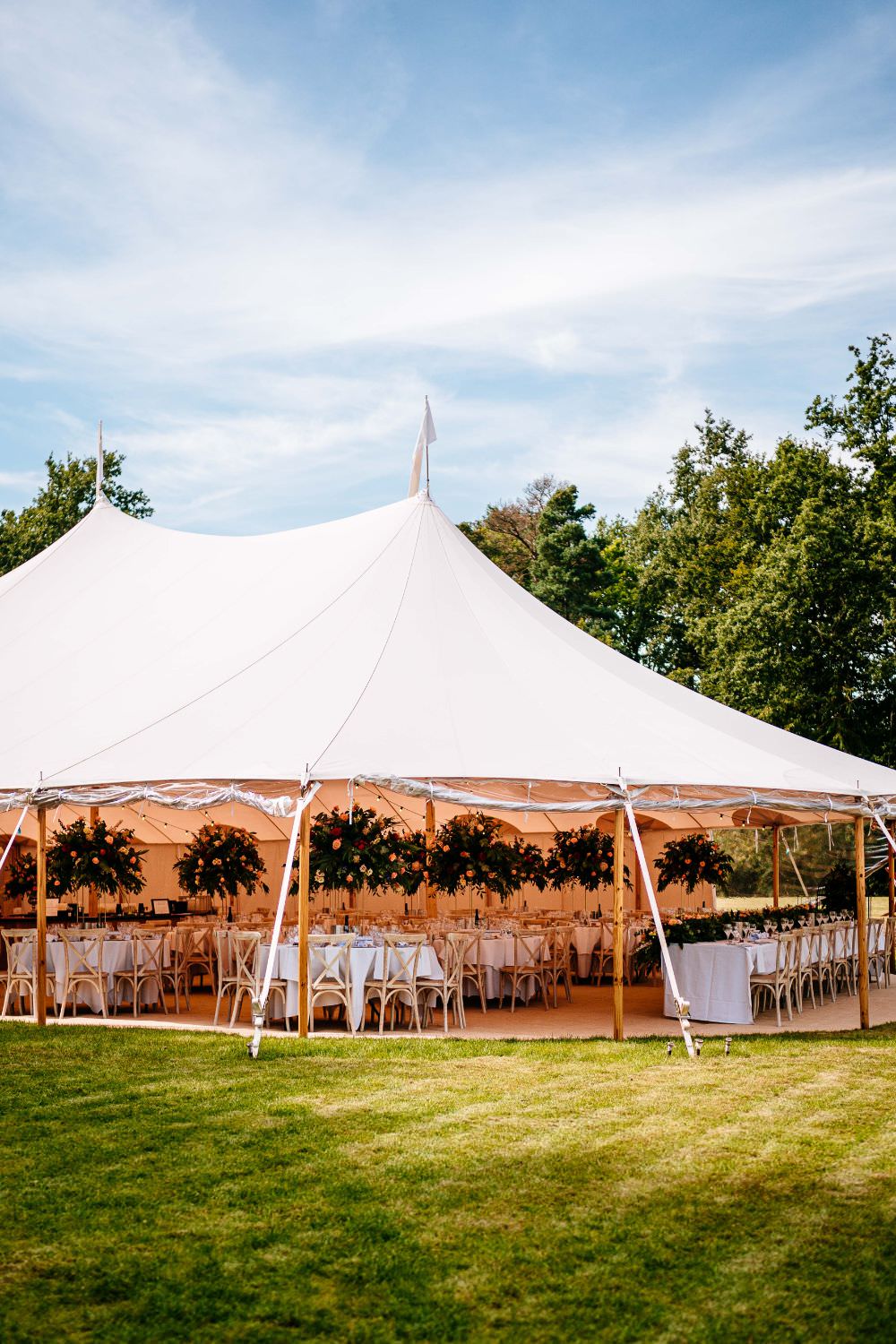 Sperry Tent Marquee Florals Carousel Wedding Sarah Legge Photography