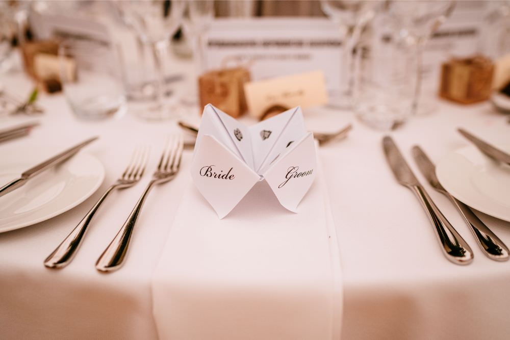 Fortune Teller Table Setting Place Carousel Wedding Sarah Legge Photography