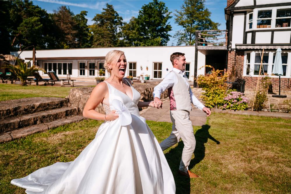Bride Bridal V Neck Justin Alexander Dress Gown A Line Waistcoat Chinos Groom Carousel Wedding Sarah Legge Photography