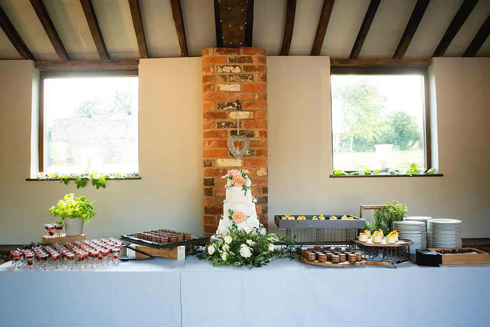 Cake Dessert Table Countryside Barn Wedding Katrina Matthews Photography