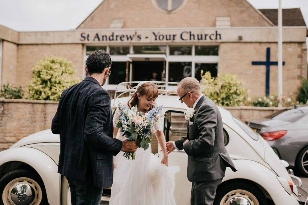 VW Beetle Car Transport Coverwood Lakes Wedding Diana V Photography