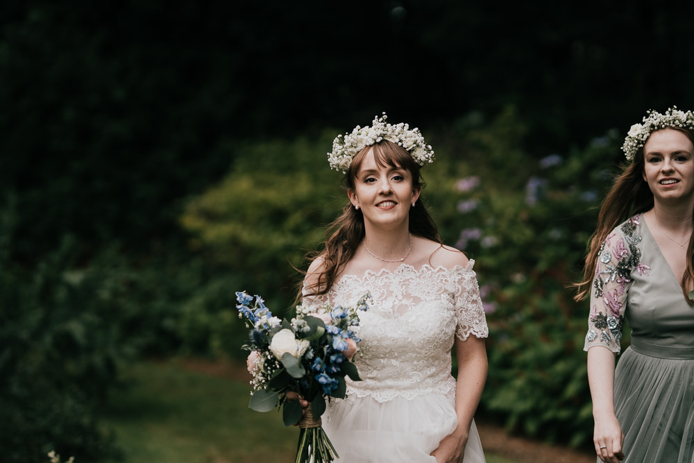 Dress Gown Bride Bridal Wed2B Lace Bolero Tulle Flower Crown Coverwood Lakes Wedding Diana V Photography