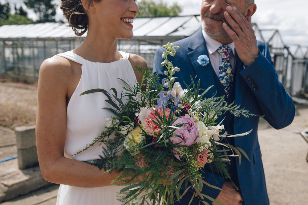 Bouquet Flowers Bride Bridal Peony Daisy Pink Coral Deer Park Hall Wedding Curious Rose Photography