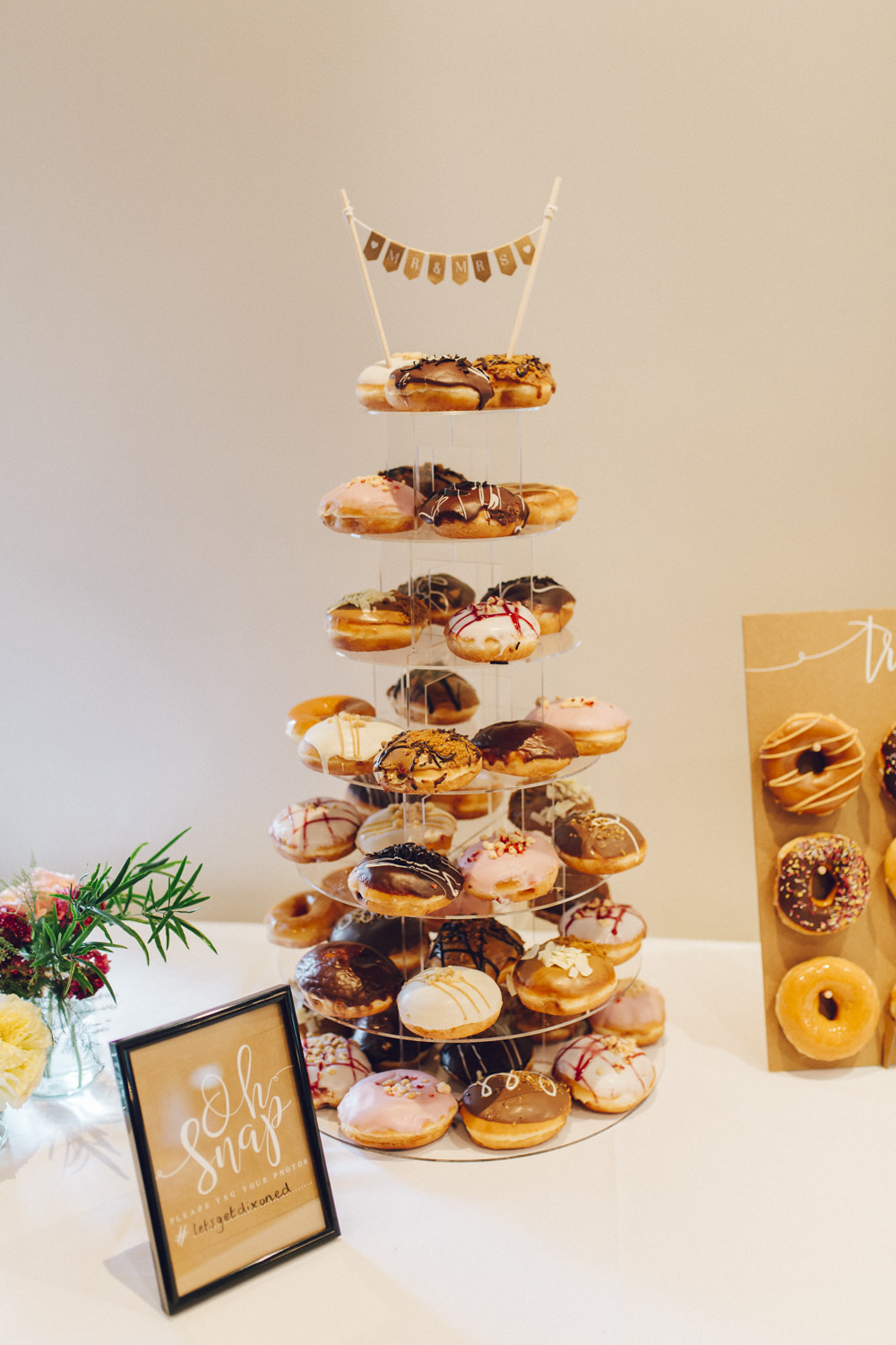 Doughnut Donut Tower Cake Deer Park Hall Wedding Curious Rose Photography