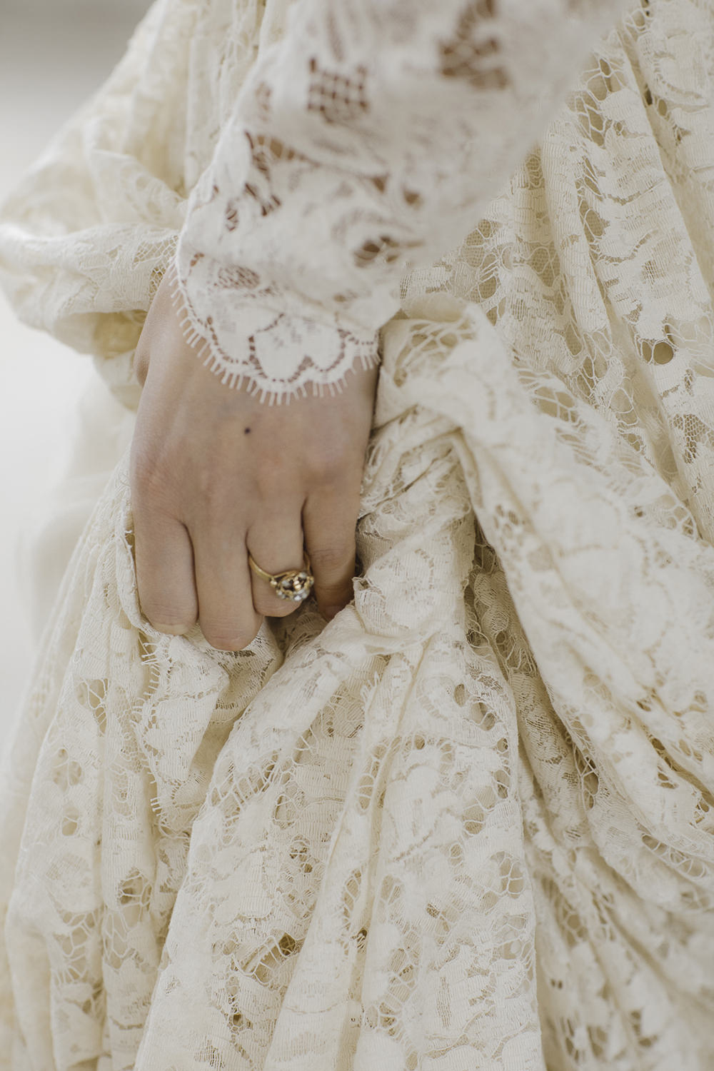 Lace Dress Gown Bride Bridal Long Sleeves Sara Concept Bride Ethereal Artistic Wedding Ideas Francesca Francesca
