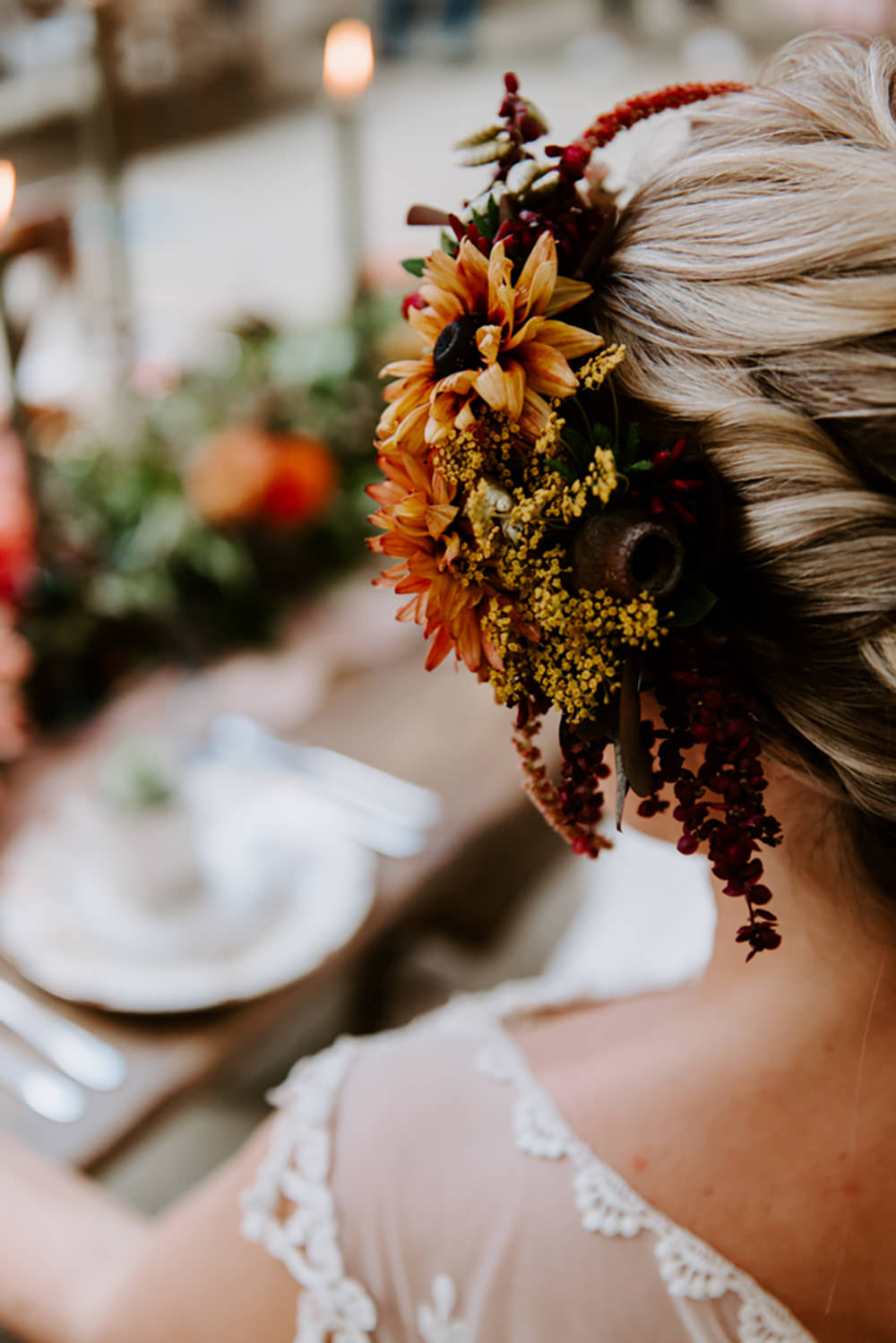 Bride Bridal Hair Flower Crown Halo Headdress Accessory Ethical Wedding Ideas Sadie Osborne Photography