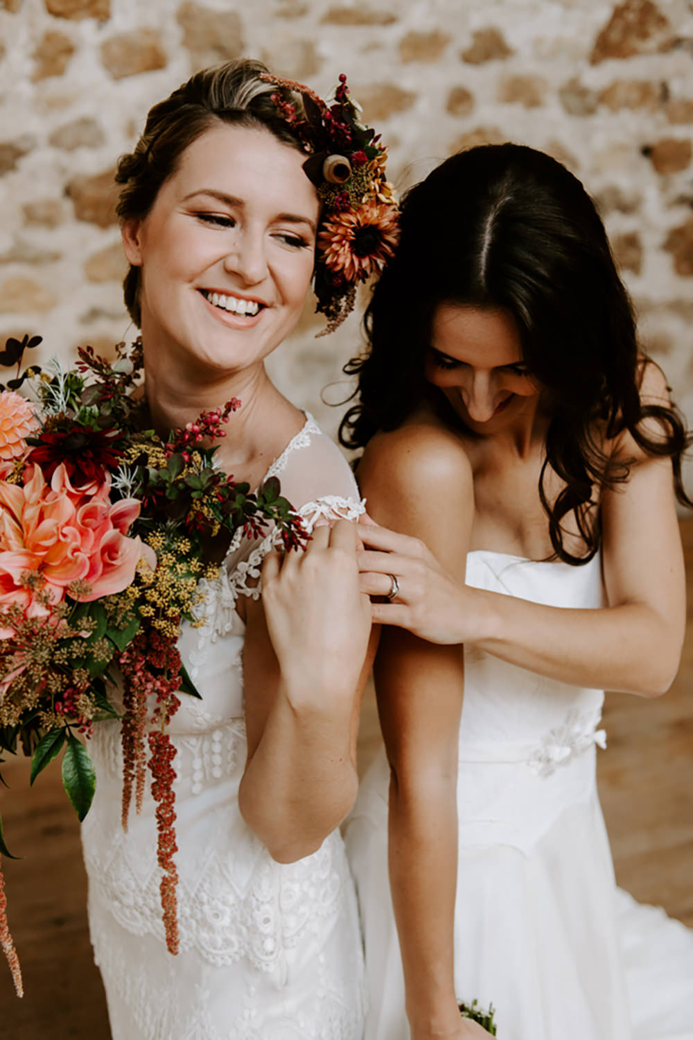 Bride Bridal Make Up Headdress Flower Crown Flowers Hairband Ethical Wedding Ideas Sadie Osborne Photography