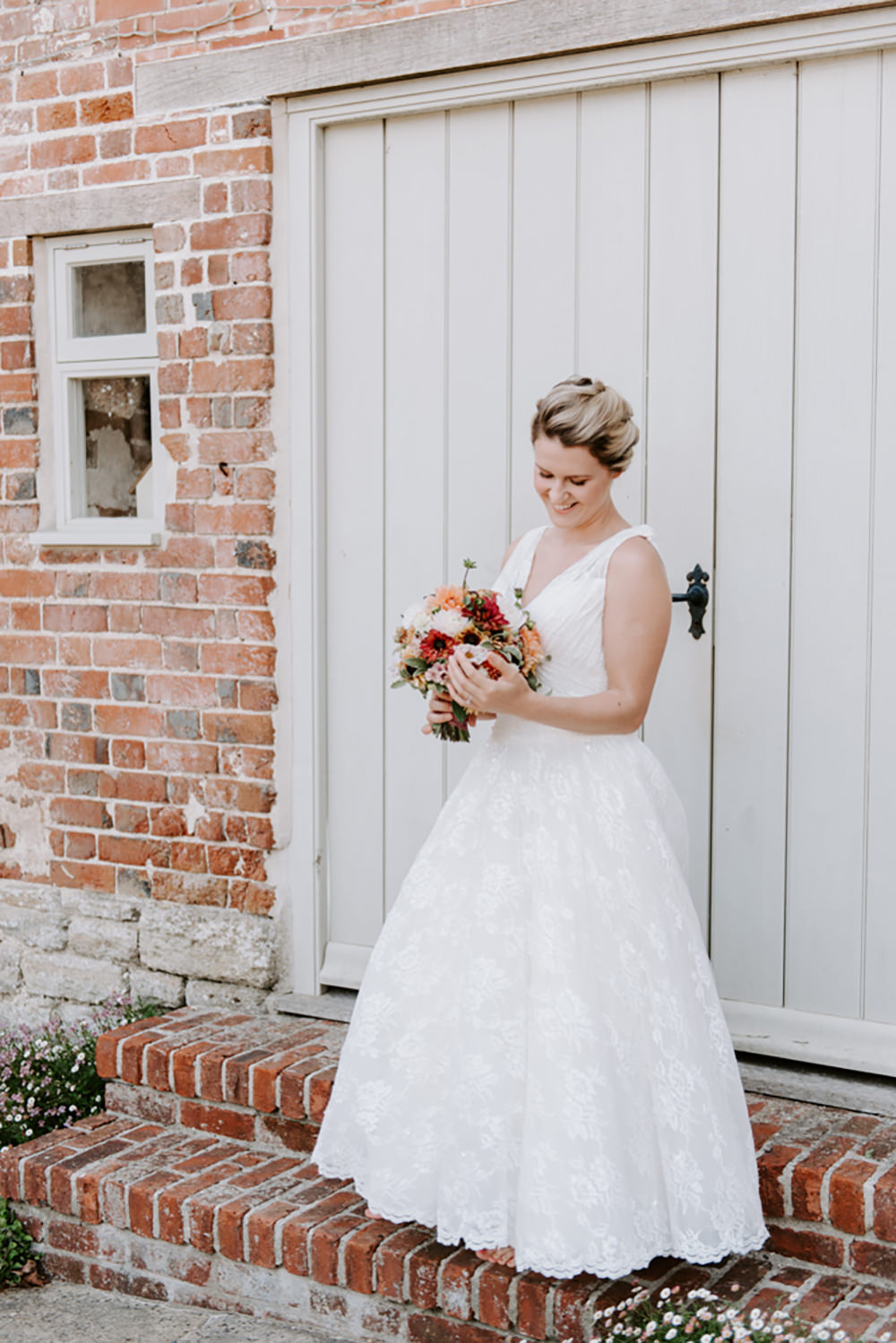 Bride Bridal Dress Gown Lace Straps Ethical Wedding Ideas Sadie Osborne Photography