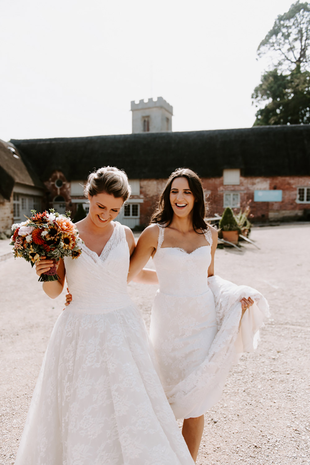 Bride Bridal Dress Gown Lace Straps Ethical Wedding Ideas Sadie Osborne Photography