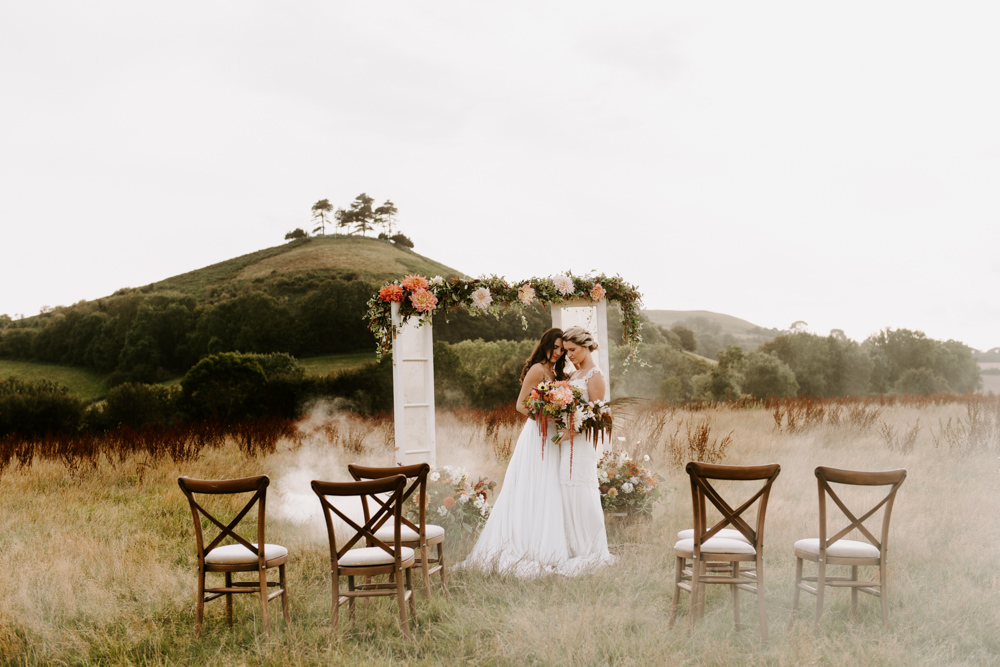 Flower Arch Backdrop Dooes Glass Antique Ceremony Aisle Ethical Wedding Ideas Sadie Osborne Photography