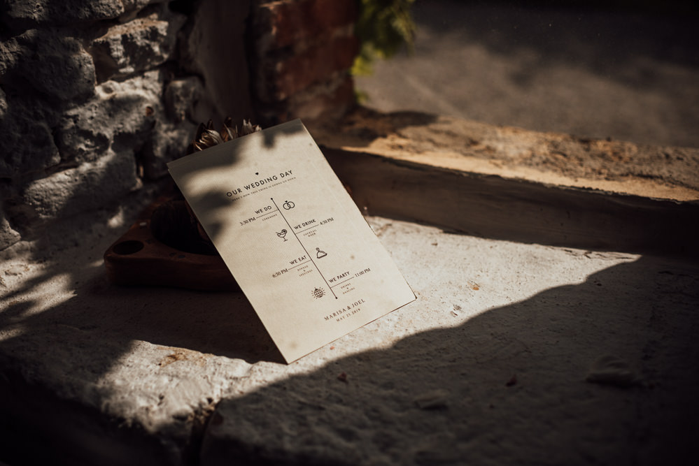 Order of Day Stationery France Destination Wedding The Shannons Photography
