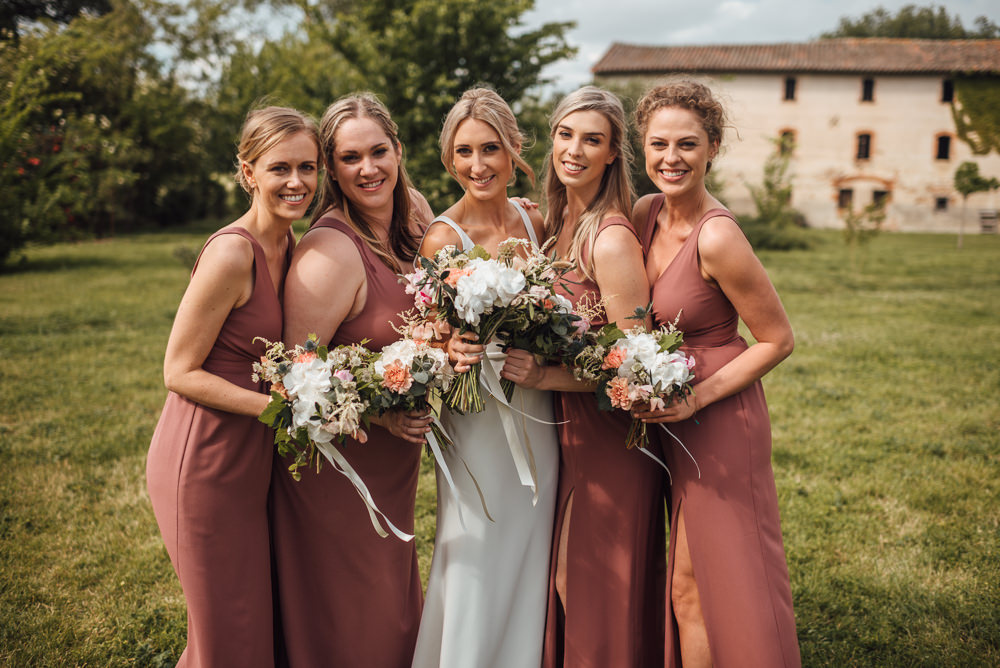 Bridesmaids Bridesmaid Dress Dresses Dusky Pink France Destination Wedding The Shannons Photography
