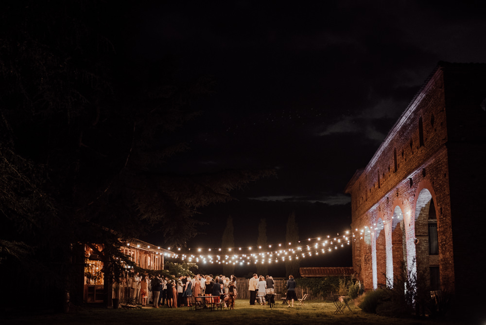 Featoon Lights Outdoors Outside Canopy France Destination Wedding The Shannons Photography
